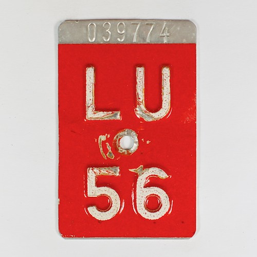 Fahrradkennzeichen LU 1956