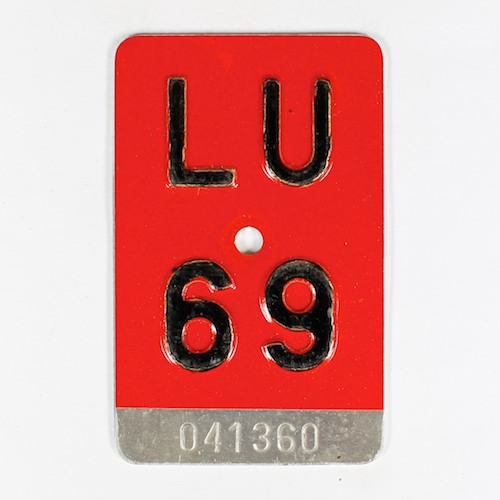 Fahrradkennzeichen LU 1969
