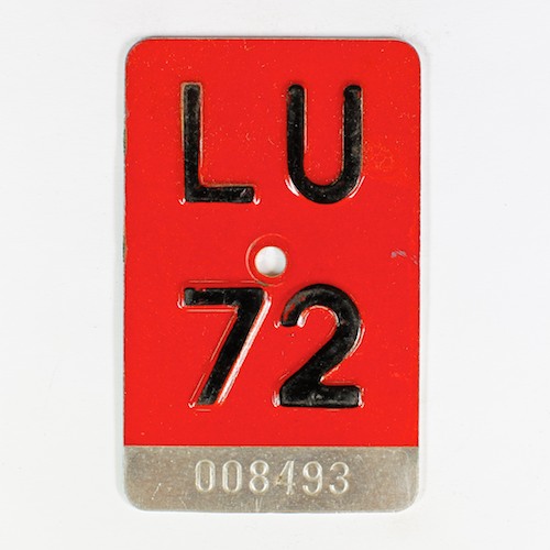 Fahrradkennzeichen LU 1972