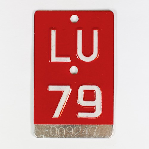 Fahrradkennzeichen LU 1979