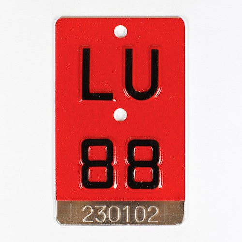 Fahrradkennzeichen LU 1988