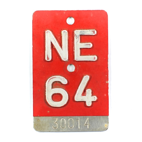 Fahrradkennzeichen NE 1964