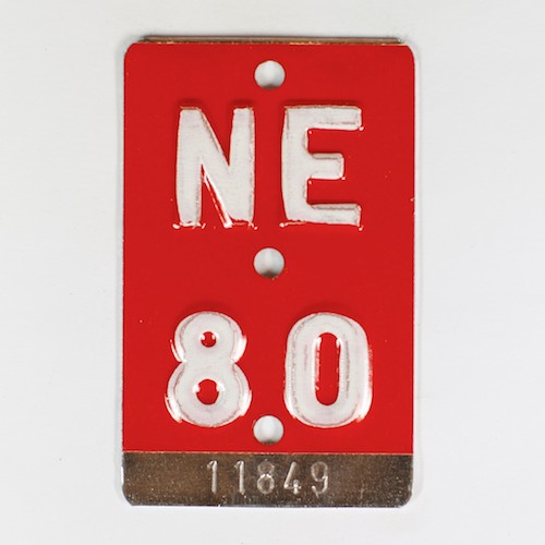 Fahrradkennzeichen NE 1980