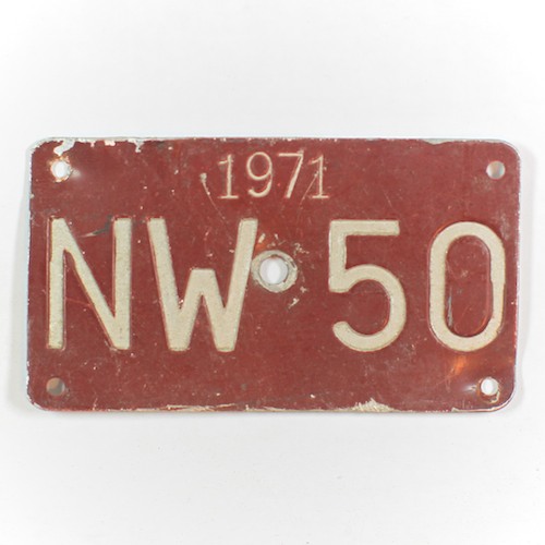 Fahrradkennzeichen NW 1950