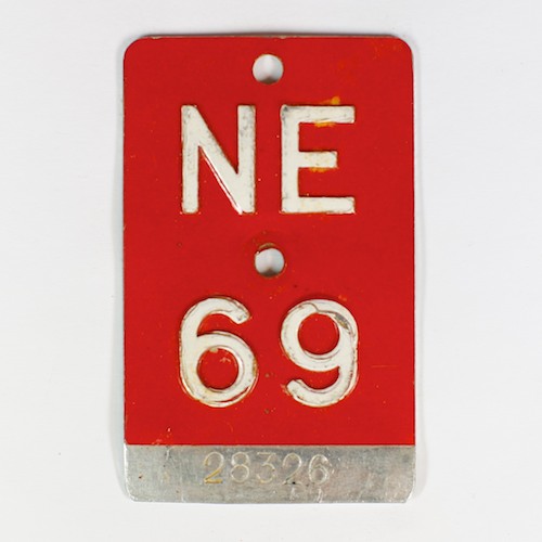 Fahrradkennzeichen NE 1969