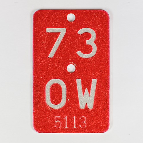 Fahrradkennzeichen OW 1973