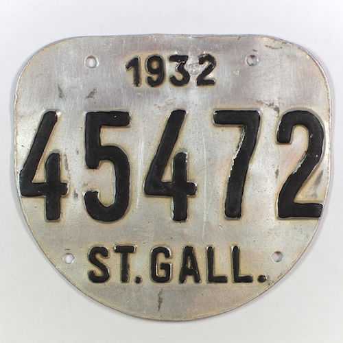 Fahrradkennzeichen SG 1932