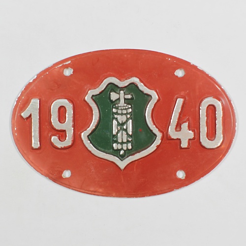 Fahrradkennzeichen SG 1940