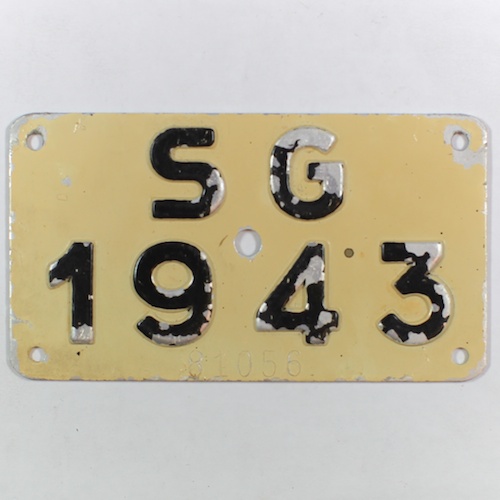 Fahrradkennzeichen SG 1943