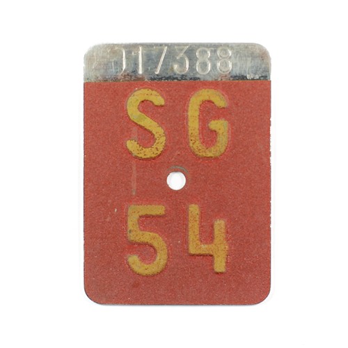 Fahrradkennzeichen SG 1954 A