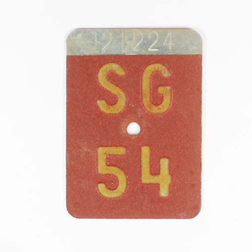 Fahrradkennzeichen SG 1954 C