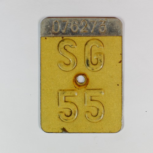 Fahrradkennzeichen SG 1955 E