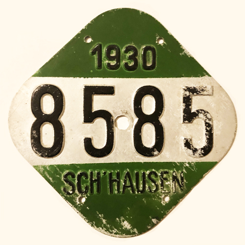 Fahrradkennzeichen SH 1930