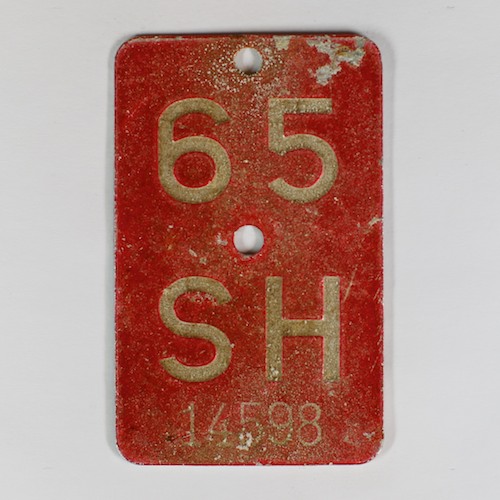 Fahrradkennzeichen SH 1965