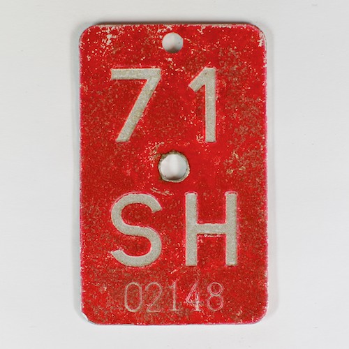 Fahrradkennzeichen SH 1971