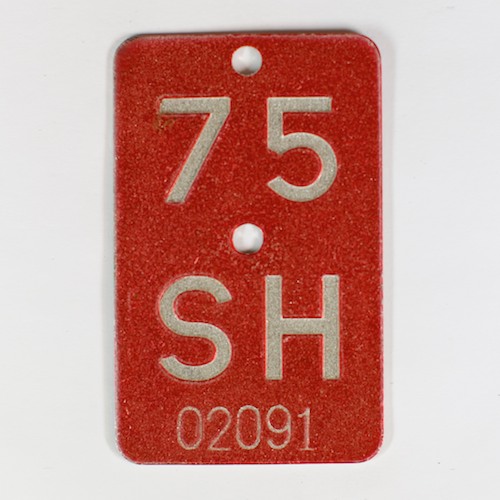 Fahrradkennzeichen SH 1975
