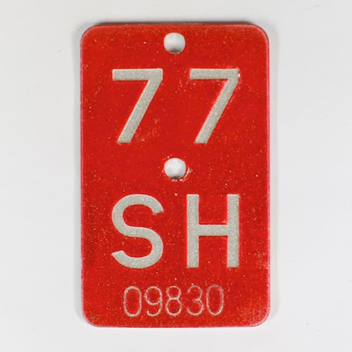 Fahrradkennzeichen SH 1977