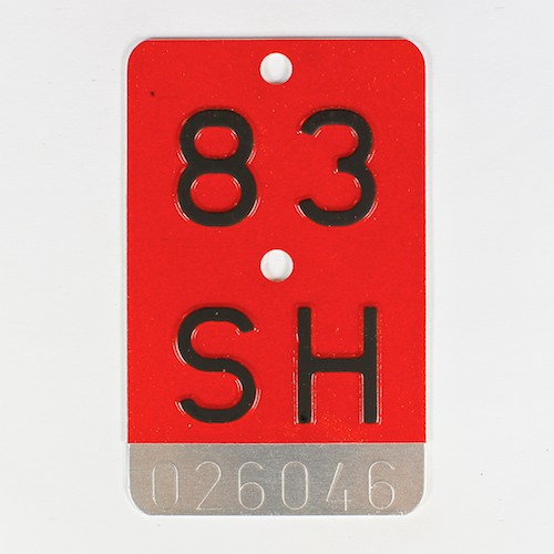 Fahrradkennzeichen SH 1983