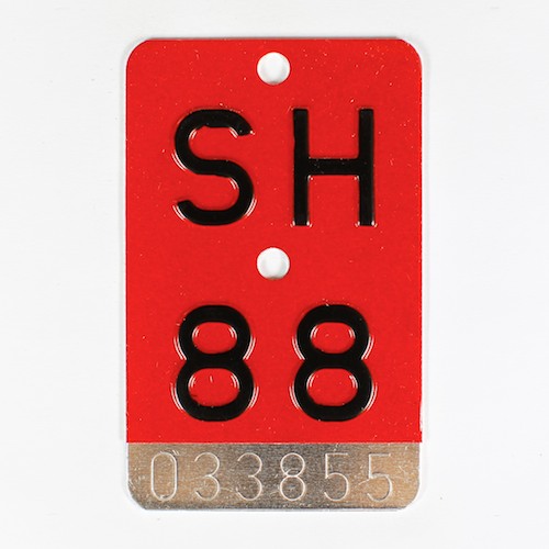 Fahrradkennzeichen SH 1988
