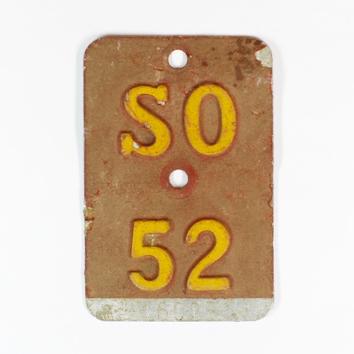 Fahrradkennzeichen SO 1952 C