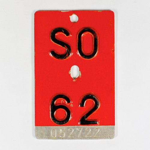 Fahrradkennzeichen SO 1962