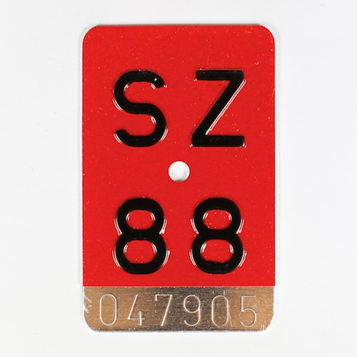 Fahrradkennzeichen SZ 1988