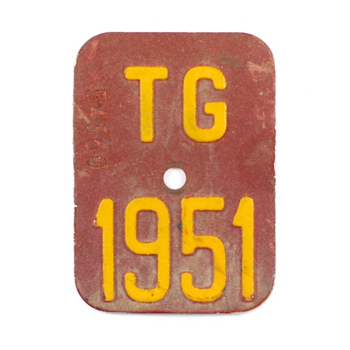 Fahrradkennzeichen TG 1951 F