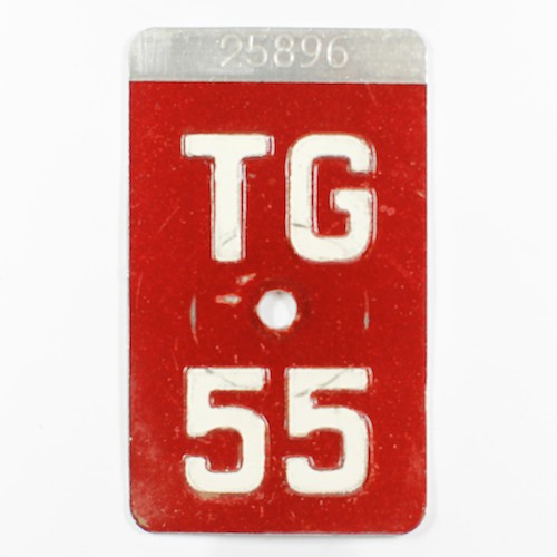 Fahrradkennzeichen TG 1955 A