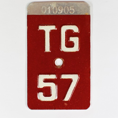 Fahrradkennzeichen TG 1957