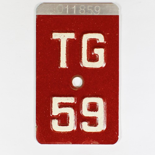 Fahrradkennzeichen TG 1959