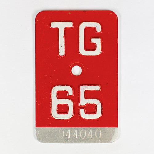 Fahrradkennzeichen TG 1965