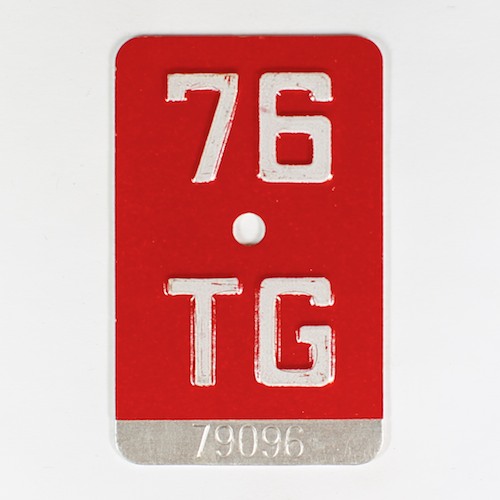 Fahrradkennzeichen TG 1976