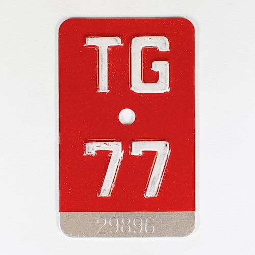 Fahrradkennzeichen TG 1977
