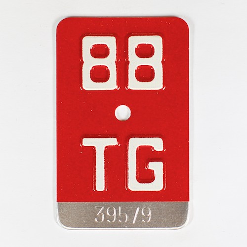Fahrradkennzeichen TG 1988