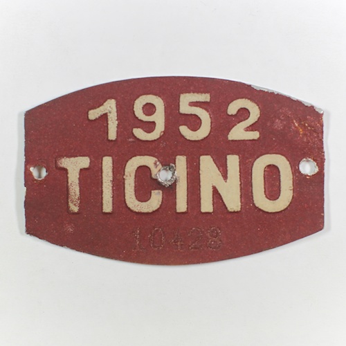 Fahrradkennzeichen TI 1952