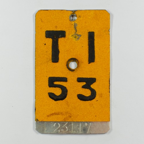 Fahrradkennzeichen TI 1953 A