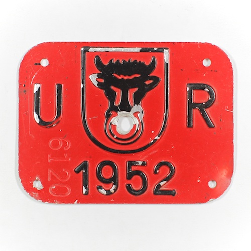 Fahrradkennzeichen UR 1952