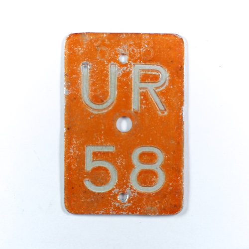 Fahrradkennzeichen UR 1958C