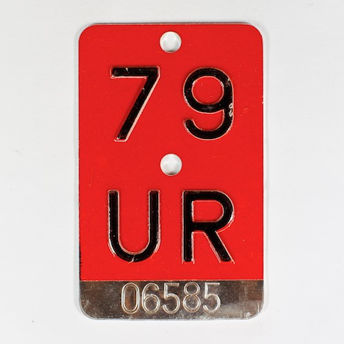 Fahrradkennzeichen UR 1979