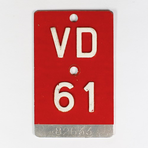 Fahrradkennzeichen VD 1961