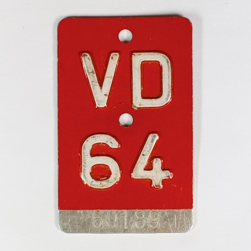 Fahrradkennzeichen VD 1964