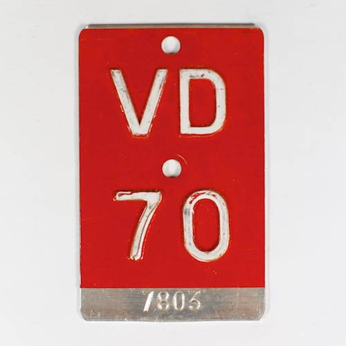 Fahrradkennzeichen VD 1970