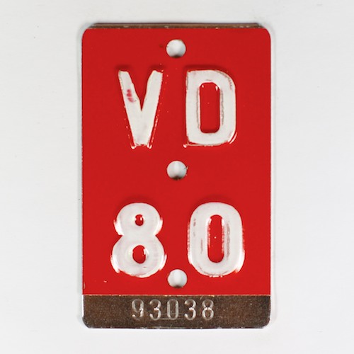 Fahrradkennzeichen VD 1980
