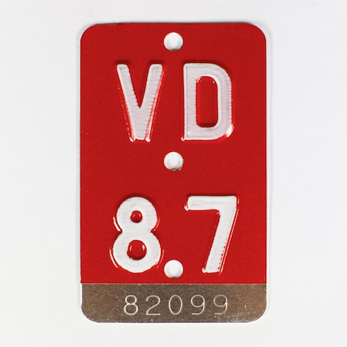 Fahrradkennzeichen VD 1987