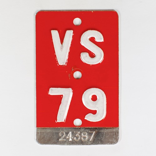 Fahrradkennzeichen VS 1979