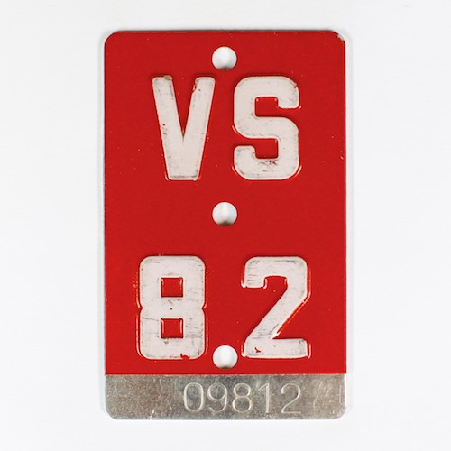 Fahrradkennzeichen VS 1982