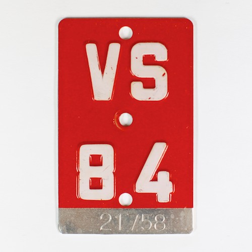 Fahrradkennzeichen VS 1984