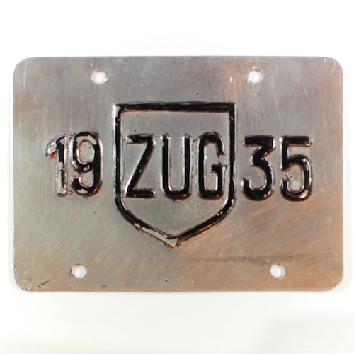 Fahrradkennzeichen ZG 1935