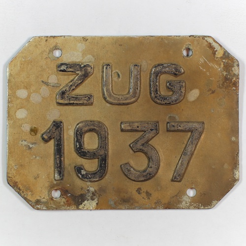Fahrradkennzeichen ZG 1937