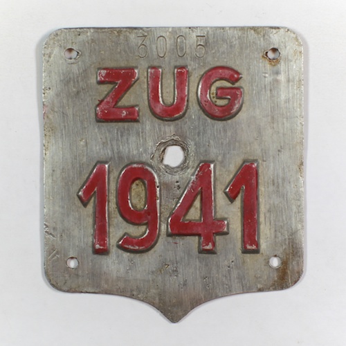 Fahrradkennzeichen ZG 1941